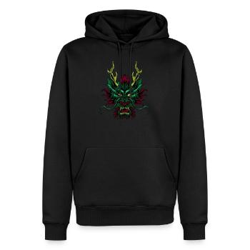 Oni Mask Japanische Kunst Japan Kanji Nippon Cooles Geschenk - Männer Premium Bio Hoodie - Schwarz - Vorne - Nico (187cm)