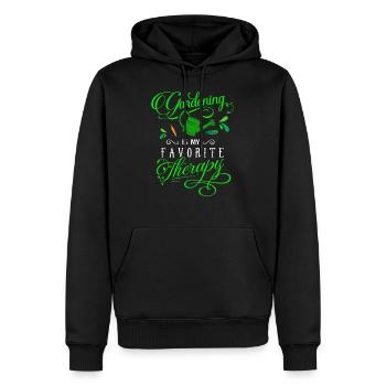 Gardening Therapy Gärtnerin Geschenk Kleingarten - Männer Premium Bio Hoodie - Schwarz - Vorne - Nico (187cm)
