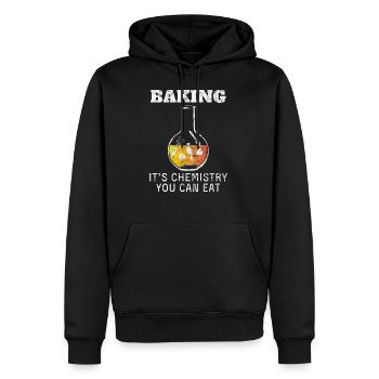 Cuire au four, c'est de la chimie à manger Baker Patissier - Sweat à capuche Premium bio Homme - noir - Devant - Nico (187cm)