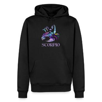 Zodiac Scorpion - Sweat à capuche Premium bio Homme - noir - Devant - Nico (187cm)