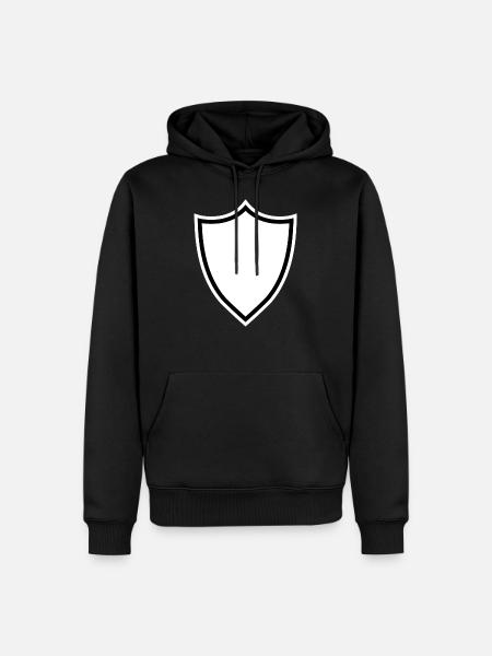 blason - Sweat à capuche Premium bio Homme - noir