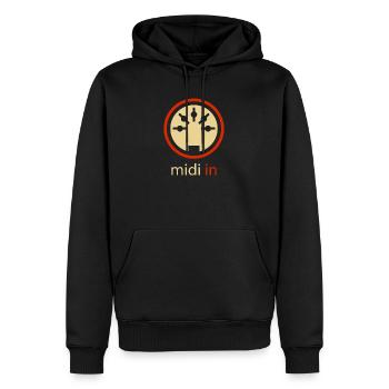 Midi In 5-pol DIN Audio Synthesizer Vintage Stereo - Männer Premium Bio Hoodie - Schwarz - Vorne - Nico (187cm)