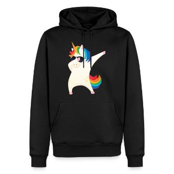 Unicorn Sunglasses Dab Dabbing - Men’s Premium Organic Hoodie - black - Front - Nico (187cm)