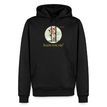 Schneekugel "Buon Natale!" - Männer Premium Bio Hoodie - Schwarz - Vorne - Nico (187cm)