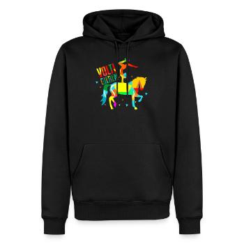 Voltigieren Pferd - Männer Premium Bio Hoodie - Schwarz - Vorne - Nico (187cm)