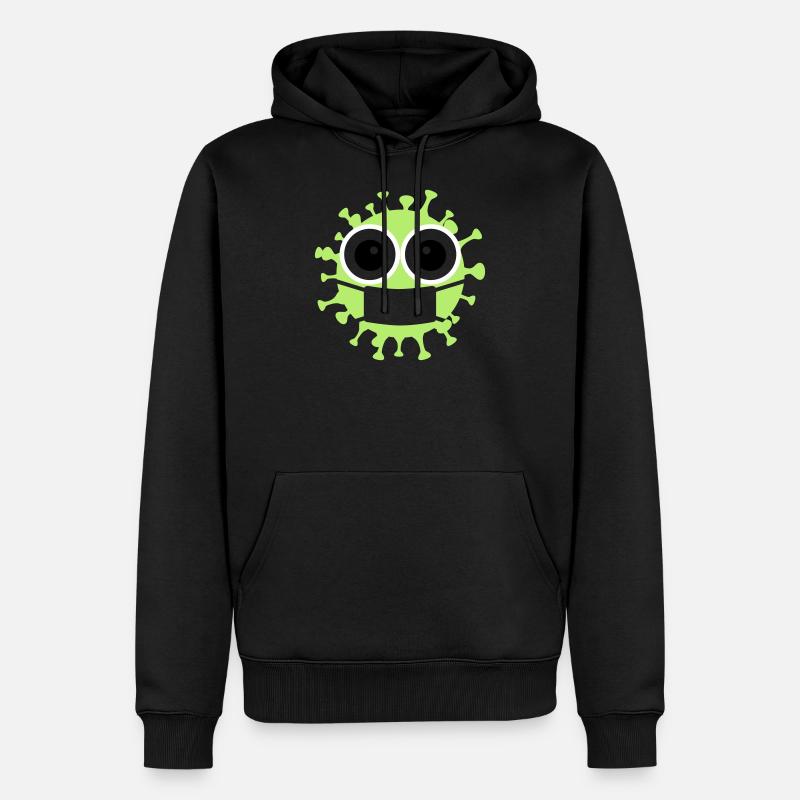 Coronavirus - Männer Premium Bio Hoodie - Schwarz