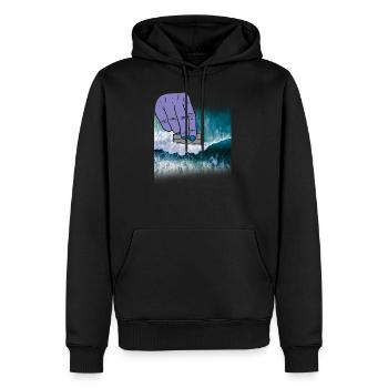 Cocaine Coke Coca Line Blow Drug Sniff Snort Gift - Men’s Premium Organic Hoodie - black - Front - Nico (187cm)