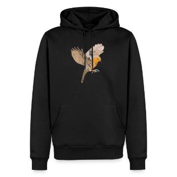 Robin - Men’s Premium Organic Hoodie - black - Front - Nico (187cm)