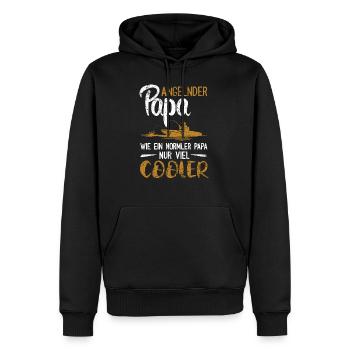Angler Angeln Papa - Männer Premium Bio Hoodie - Schwarz - Vorne - Nico (187cm)