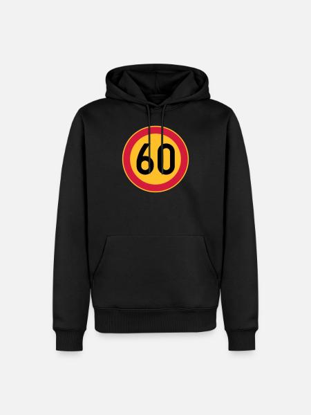 60 limit / speed limit - Men’s Premium Organic Hoodie - black