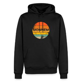 Mannheim Hessen Monnem Dialekt Witzig Geschenkidee - Männer Premium Bio Hoodie - Schwarz - Vorne - Nico (187cm)