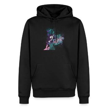 Sous la mer - Sweat à capuche Premium bio Homme - noir - Devant - Nico (187cm)