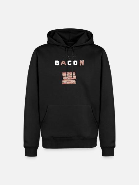 Bacon et bacon - Sweat à capuche Premium bio Homme - noir