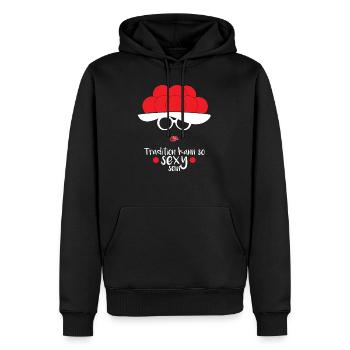 Schwarzwaldmädel Schwarzwald Bollenhut Geschenk - Männer Premium Bio Hoodie - Schwarz - Vorne - Nico (187cm)