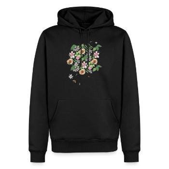 Blumen Bienen Kaefer - Männer Premium Bio Hoodie - Schwarz - Vorne - Nico (187cm)