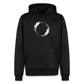 Cercle de fleurs Boho Beachy - Sweat à capuche Premium bio Homme - noir - Devant - Nico (187cm)