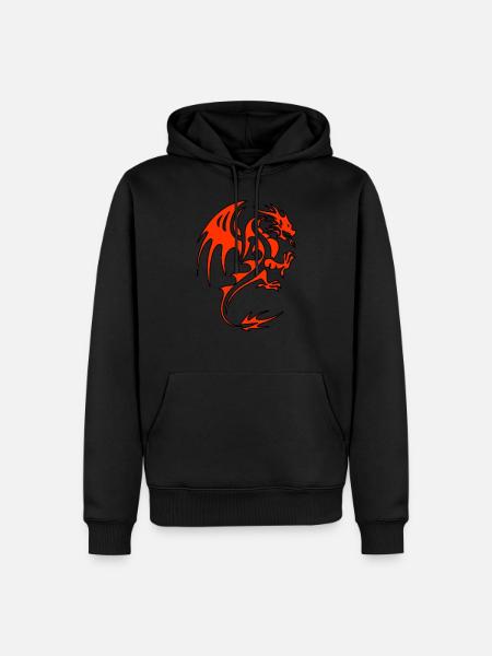 Red dragon - Men’s Premium Organic Hoodie - black