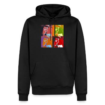 Mia Warhol - Men’s Premium Organic Hoodie - black - Front - Nico (187cm)