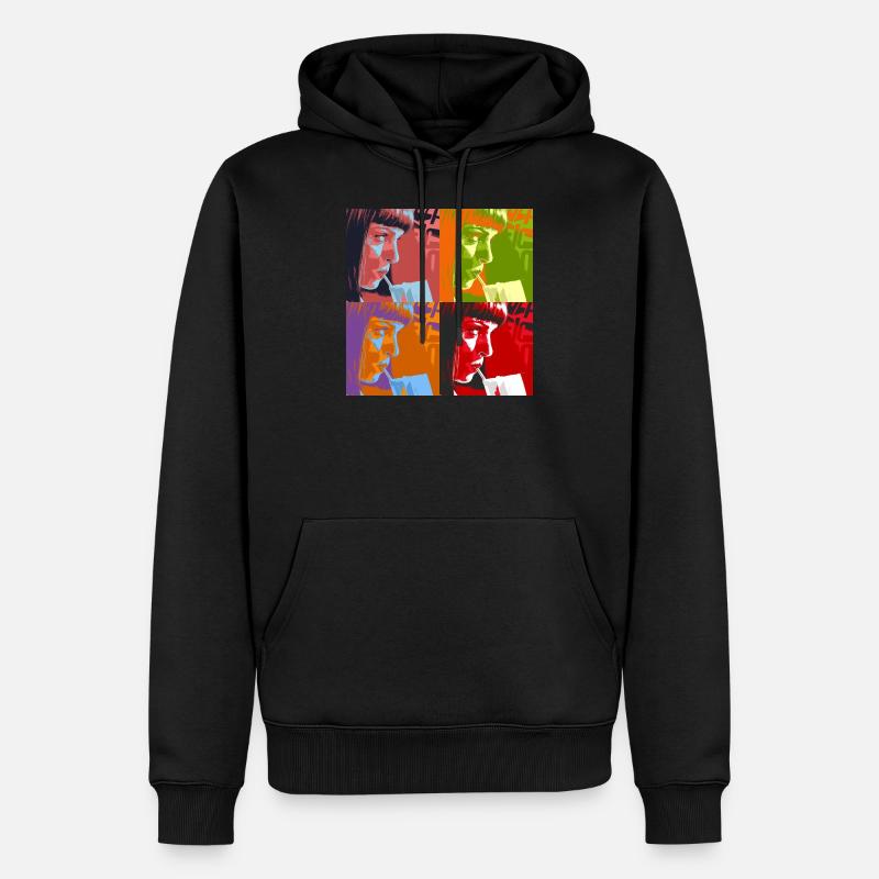 Mia Warhol - Sweat à capuche Premium bio Homme - noir