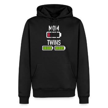 Zwillinge - Männer Premium Bio Hoodie - Schwarz - Vorne - Nico (187cm)