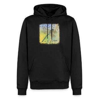 Libelle - Männer Premium Bio Hoodie - Schwarz - Vorne - Nico (187cm)