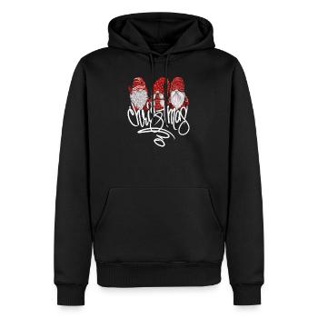 Weihnachten X-Mas Gnomies Wichtel - Männer Premium Bio Hoodie - Schwarz - Vorne - Nico (187cm)