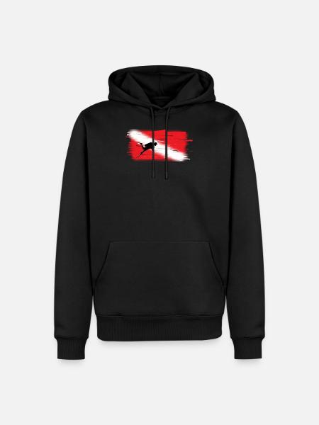 Plongeur drapeau Dan - Sweat à capuche Premium bio Homme - noir