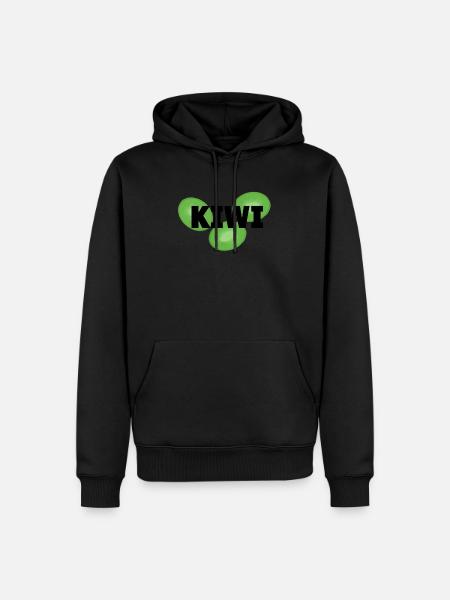 KIWI mit Farben - Männer Premium Bio Hoodie - Schwarz