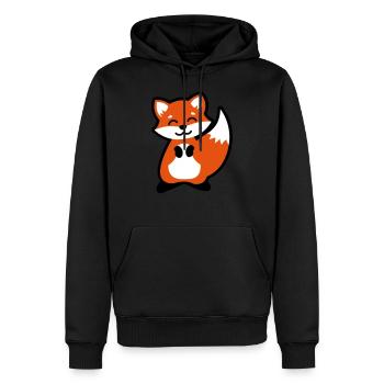 Tierkind Fuchs Geschenkidee animal child fox gift - Männer Premium Bio Hoodie - Schwarz - Vorne - Nico (187cm)