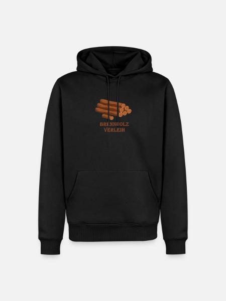 Brennholz-Verleih - Männer Premium Bio Hoodie - Schwarz
