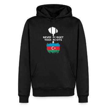 Aserbaidschan Azerbaijan Roots - Männer Premium Bio Hoodie - Schwarz - Vorne - Nico (187cm)