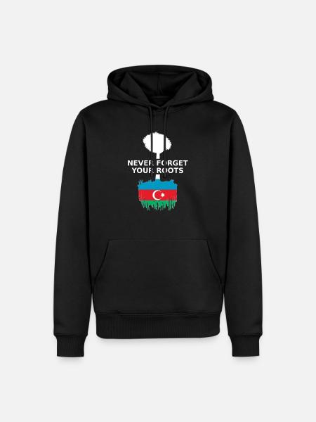 Aserbaidschan Azerbaijan Roots - Men’s Premium Organic Hoodie - black