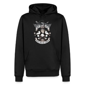 Biker werden nicht grau Motorrad Geschenk Senior - Männer Premium Bio Hoodie - Schwarz - Vorne - Nico (187cm)