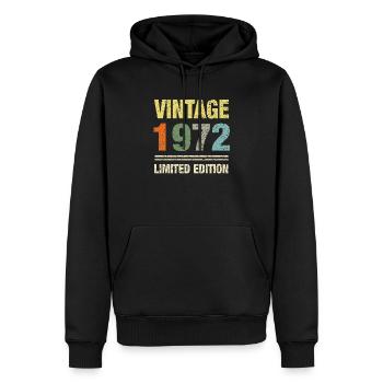 Vintage 1972 Limited - Männer Premium Bio Hoodie - Schwarz - Vorne - Nico (187cm)
