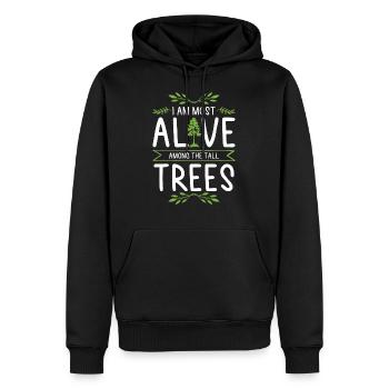 Natur Baum Bäume - Männer Premium Bio Hoodie - Schwarz - Vorne - Nico (187cm)