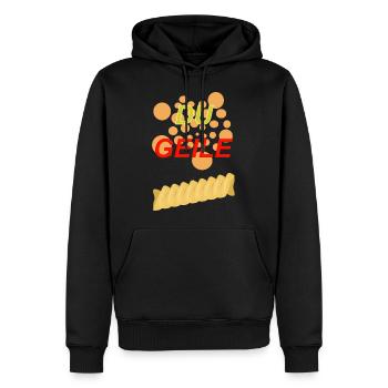 Neon Wortspiel Skizze - Männer Premium Bio Hoodie - Schwarz - Vorne - Nico (187cm)
