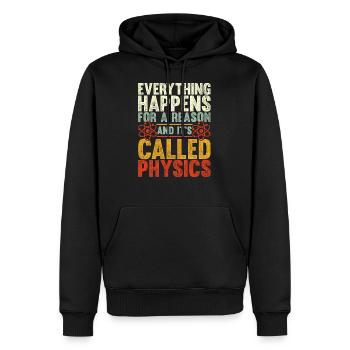 Dire drôle de physique - Sweat à capuche Premium bio Homme - noir - Devant - Nico (187cm)
