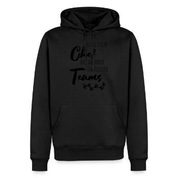 Ich bin stolzer Chef eines fantastischen Teams - Männer Premium Bio Hoodie - Schwarz - Vorne - Nico (187cm)