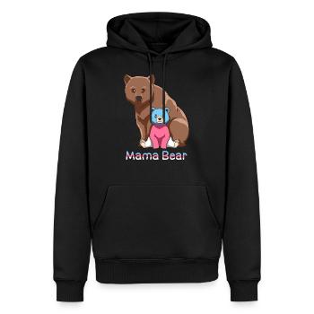 Süßes Transgender Mama Bär Geschenk - Männer Premium Bio Hoodie - Schwarz - Vorne - Nico (187cm)