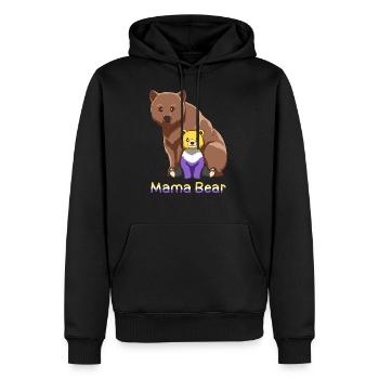 Nonbinary und Genderqueer Mama Bär Geschenk - Männer Premium Bio Hoodie - Schwarz - Vorne - Nico (187cm)