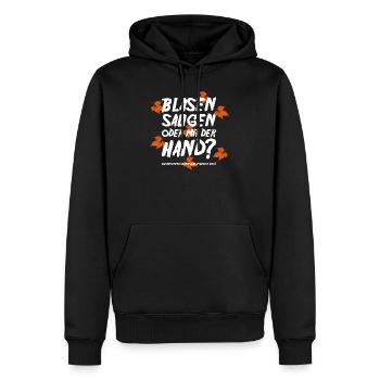 Laubbläser - Männer Premium Bio Hoodie - Schwarz - Vorne - Nico (187cm)