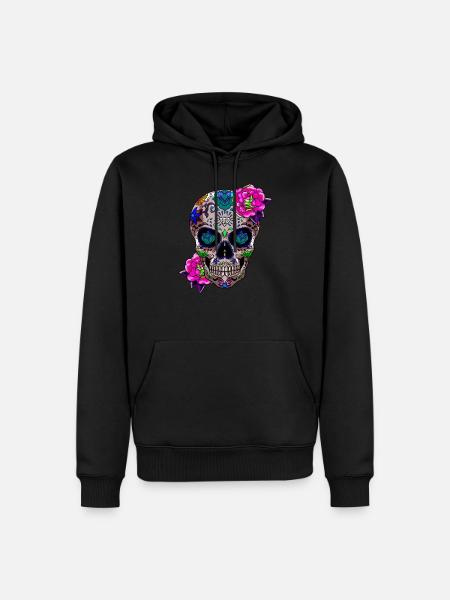 Sugar Skull Day Of The Dead Gift - Men’s Premium Organic Hoodie - black