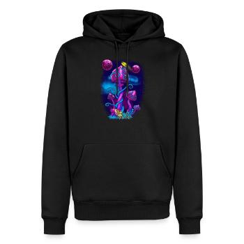 Psychedelic Magic Muschrooms Trippy Shrooms Cadeau - Sweat à capuche Premium bio Homme - noir - Devant - Nico (187cm)