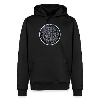 Pilz Myzel Wachstum auf Agar - Männer Premium Bio Hoodie - Schwarz - Vorne - Nico (187cm)