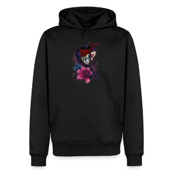Zucker Schädel Mädchen Tag der Toten Geschenk - Männer Premium Bio Hoodie - Schwarz - Vorne - Nico (187cm)
