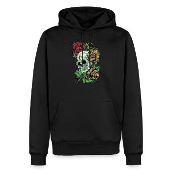 Zucker Schädel Tag der Toten Geschenk - Männer Premium Bio Hoodie - Schwarz - Vorne - Nico (187cm)