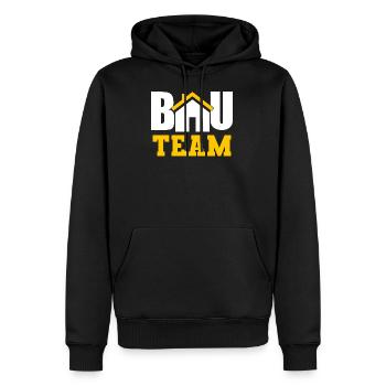 Bau Team Baustelle Bauarbeiter Hausbau - Männer Premium Bio Hoodie - Schwarz - Vorne - Nico (187cm)
