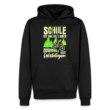 Downhill Kinder Geschenk MTB Fahrrad Mountainbiker - Männer Premium Bio Hoodie - Schwarz - Vorne - Nico (187cm)