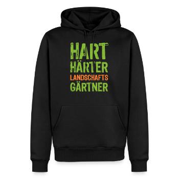 Hart Härter Landschaftsgärtner Gartenbau Gärtner - Männer Premium Bio Hoodie - Schwarz - Vorne - Nico (187cm)