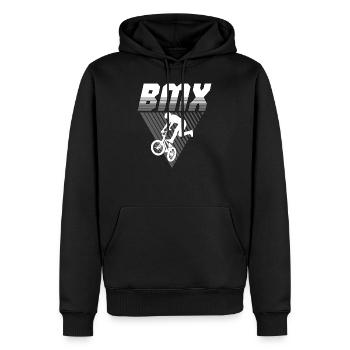 BMX street Jump - Männer Premium Bio Hoodie - Schwarz - Vorne - Nico (187cm)